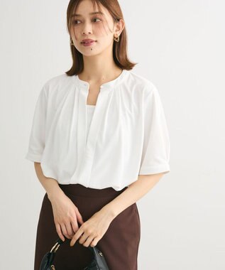 Green Parks ２ｗａｙ　５分袖ブラウソー Off White