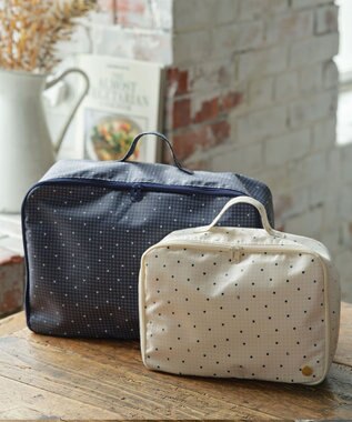 組曲 KIDS gingham K heart トラベルバッグM ベージュ系5