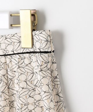 ANY SIS 【洗える】コードレースフレア スカート アイボリベース