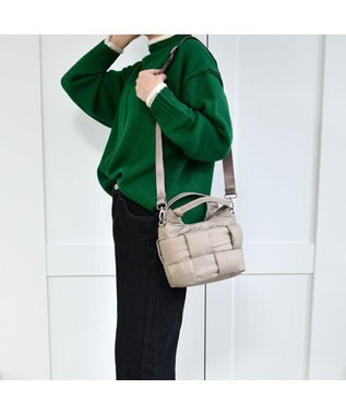 Y'SACCS ボンディングメッシュ　2WAYミニトート グレージュ