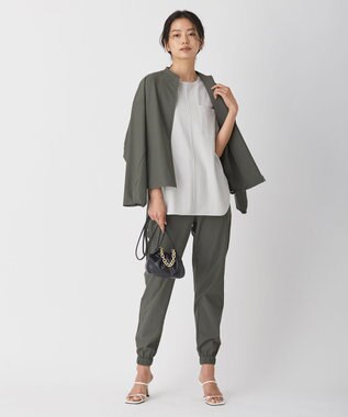 ICB L 【洗える】ガスコットンハイゲージ ノースリーブニット ライトグレー系