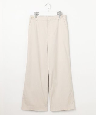 J.PRESS LADIES 【洗える・接触冷感・吸水速乾】ドライリネンストレッチ ワイド パンツ サンド系