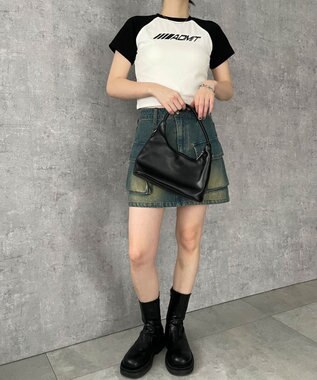 WEGO パイピングラグランT ブラック