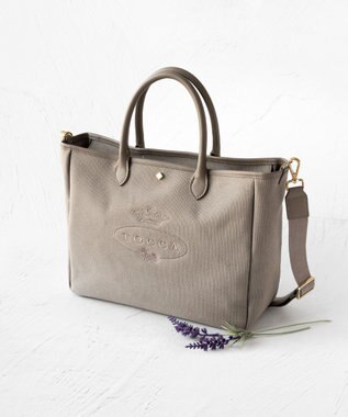 TOCCA CRESTA CANVASBAG L キャンバスバッグ L ライトグレー系