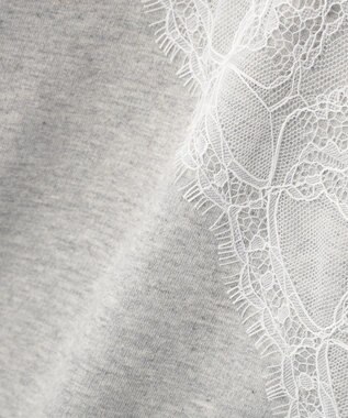 earth music&ecology レース切替ドルマン裏毛プルオーバー Gray Mixture