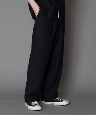 WEGO 【セットアップ対応】TRイージーストレートスラックス ブラック