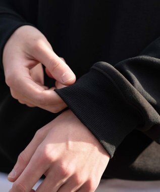 WEGO 【2点SET】アクセ付き裏シャギーグラフィックプルオーバー ブラック