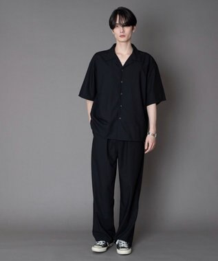 WEGO 【セットアップ対応】TRイージーストレートスラックス ブラック