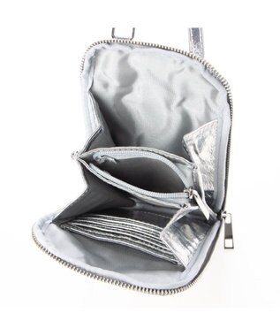 UNBILLION cachecache メタリックマルチミニショルダー シルバー