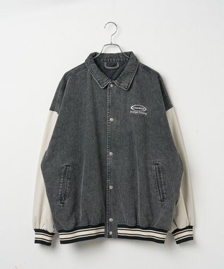 WEGO 【ユニセックス着用ITEM】デニムスタジャン ブラック