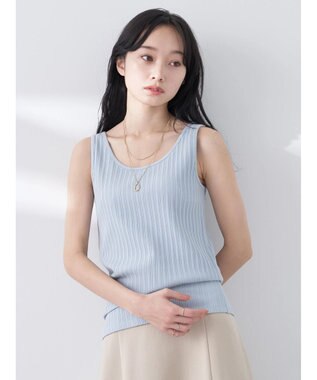 earth music&ecology ２ＷＡＹネックリブタンクトップ Sax