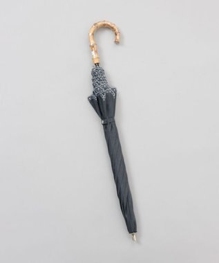 AURORA 【 BLAO（ブラオ）】サマーシールド ボーラー刺しゅう晴雨兼用傘(長傘) チャコールグレー