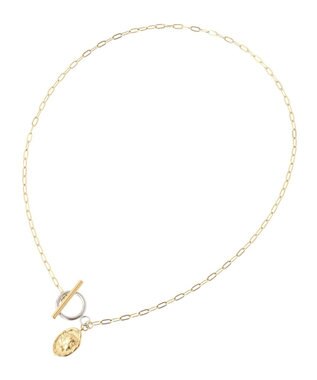 AMERICAN HOLIC ステンレスコインマンテルネックレス Gold