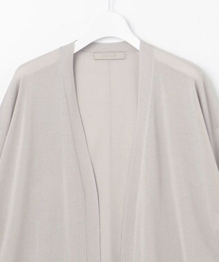 UNFILO 【洗える】接触冷感シアーカーディガン ライトグレー系