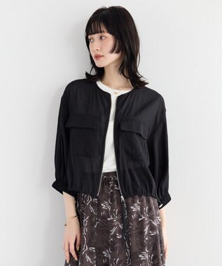 YECCA VECCA ドライタッチシアーブルゾン Black