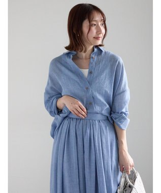 Te chichi シャンブレーボイルシャツ ブルー