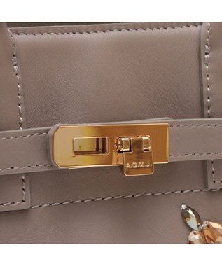 A.D.M.J. 【牛革】スパニッシュレザー / ステラソーイング前金具付トート24cm(Dカン＋) ANTIQUE BROWN