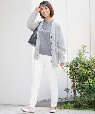 23区 S 【Sサイズ限定】ストレッチダブルクロス テーパード パンツ アイボリー系