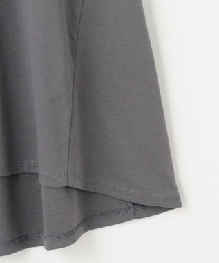 ANY L 【汗ジミ防止加工】シルケットスムースバックギャザーチュニック チャコール