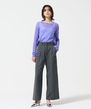 GRACE CONTINENTAL モヘヤシアーニットトップ パープル