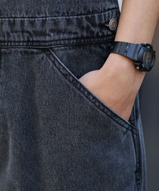 WEGO 【ユニセックス着用/SMサイズ展開】デニムオーバーオール デニムブラックソノタ