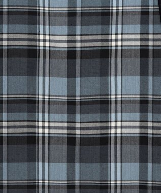 J.PRESS LADIES 【洗える】テトロンレーヨン/ウール milledタータン スカート ブルーチェック系