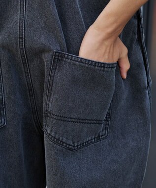 WEGO 【ユニセックス着用/SMサイズ展開】デニムオーバーオール デニムブラックソノタ