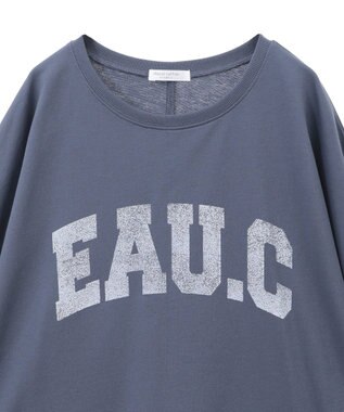 Green Parks ７分袖ミニ裏毛ドルマンロゴプルオーバー Navy