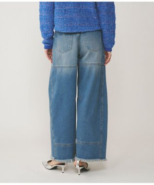 GRACE CONTINENTAL ライン切替デニムパンツ ブルー
