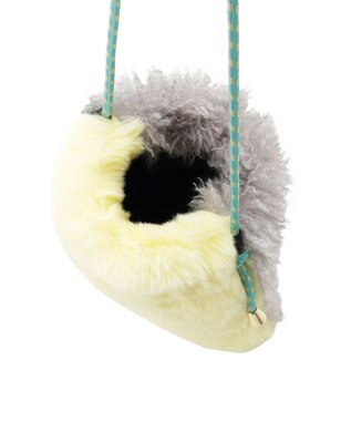 MOONBAT 【ファーバッグ 】2WAYスマートフォンポシェット  フェイクファー レモンイエロー