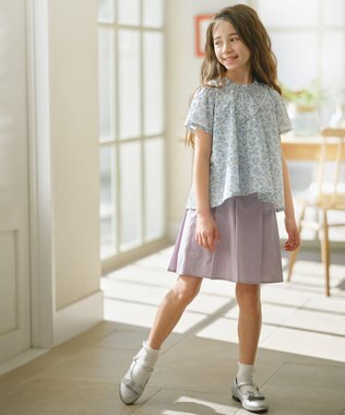 組曲 KIDS 【110-140㎝】ボックスタック キュロット ラベンダー系