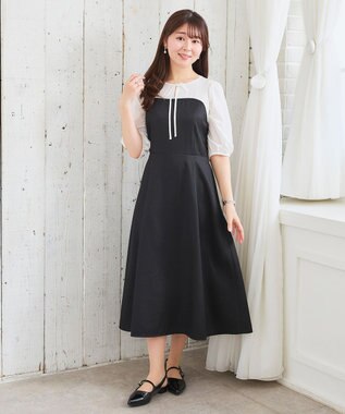 Feroux ドッキング見え ワンピース ブラック系