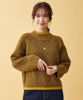 【5色展開】バイカラーMIXニット