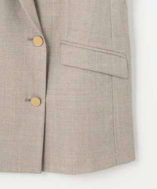 自由区 【セットアップ可】ライトウールトロピカル テーラードジャケット ベージュ系