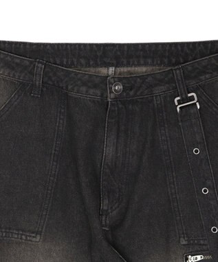 WEGO マルチZIPデニムパンツ デニムブラックソノタ