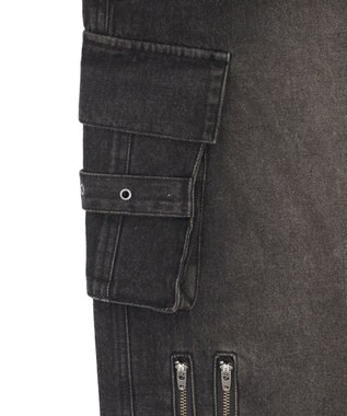 WEGO マルチZIPデニムパンツ デニムブラックソノタ