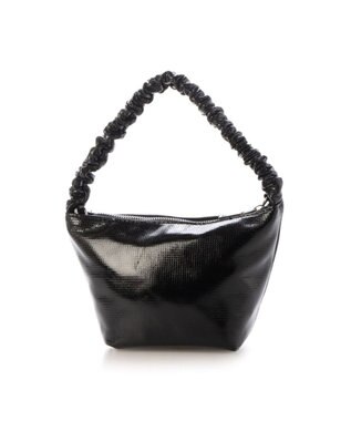 UNBILLION カシュカシュ cachecache / ギャザーハンドルメタリックミニショルダー ブラック