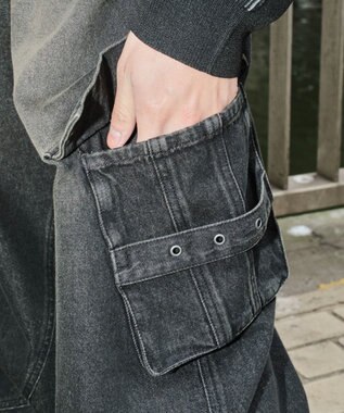 WEGO マルチZIPデニムパンツ デニムブラックソノタ