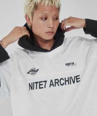 WEGO メッシュレイヤードTパーカー（LS） ホワイト