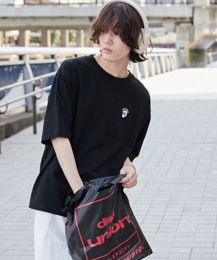 WEGO 【ユニセックス着用ITEM/綿100%/SMLサイズ展開】リラックスフィットワンポイントT（S） ブラック