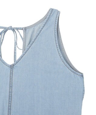 AMERICAN HOLIC バックリボンデニムオールインワン Light Indigo