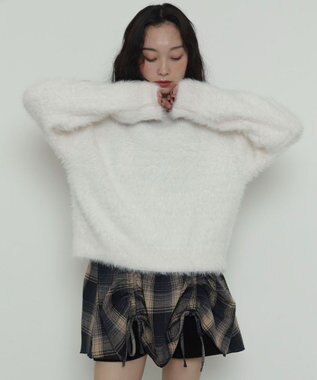 WEGO シャギーニットプルオーバー オフホワイト