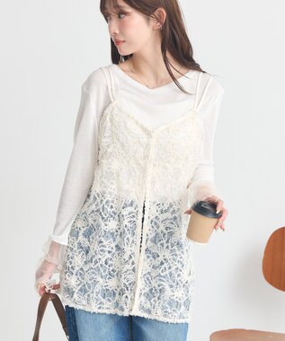 earth music&ecology モールレースキャミチュニック