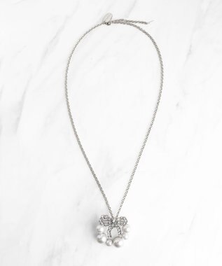 TOCCA 【2WAY】PROMISE PEARL RIBBON BROOCH NECKLACE ブローチ ネックレス シルバー系