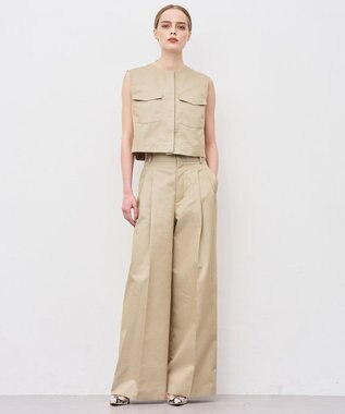 uncrave チノギャバジン ワイドトラウザー ベージュ