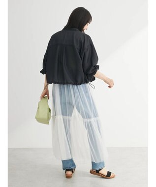 Green Parks シアーショート丈ブルゾン Black