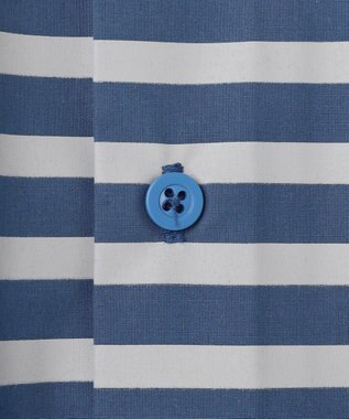 J.PRESS KIDS 【140-170cm】TCブロード パネルボーダープリント シャツ ダルブルー系