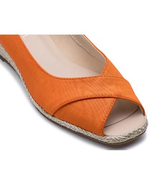 REGAL FOOT COMMUNITY 【リーガルレディース】F42R ウエッジソールオープントウ カジュアルシューズ オレンジ