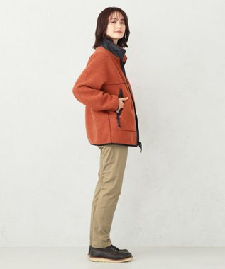 JOSEPH ABBOUD MOUNTAIN 【UNISEX】サスティナブル ボアブルゾン オレンジ系