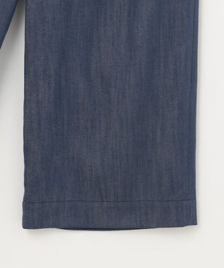 J.PRESS LADIES L 【洗える】セルロースシャンブレー ワイド パンツ ブルー系